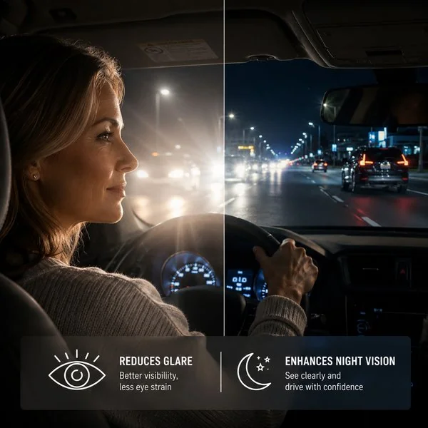 Help Maintain Night Vision & Reduce Glare
